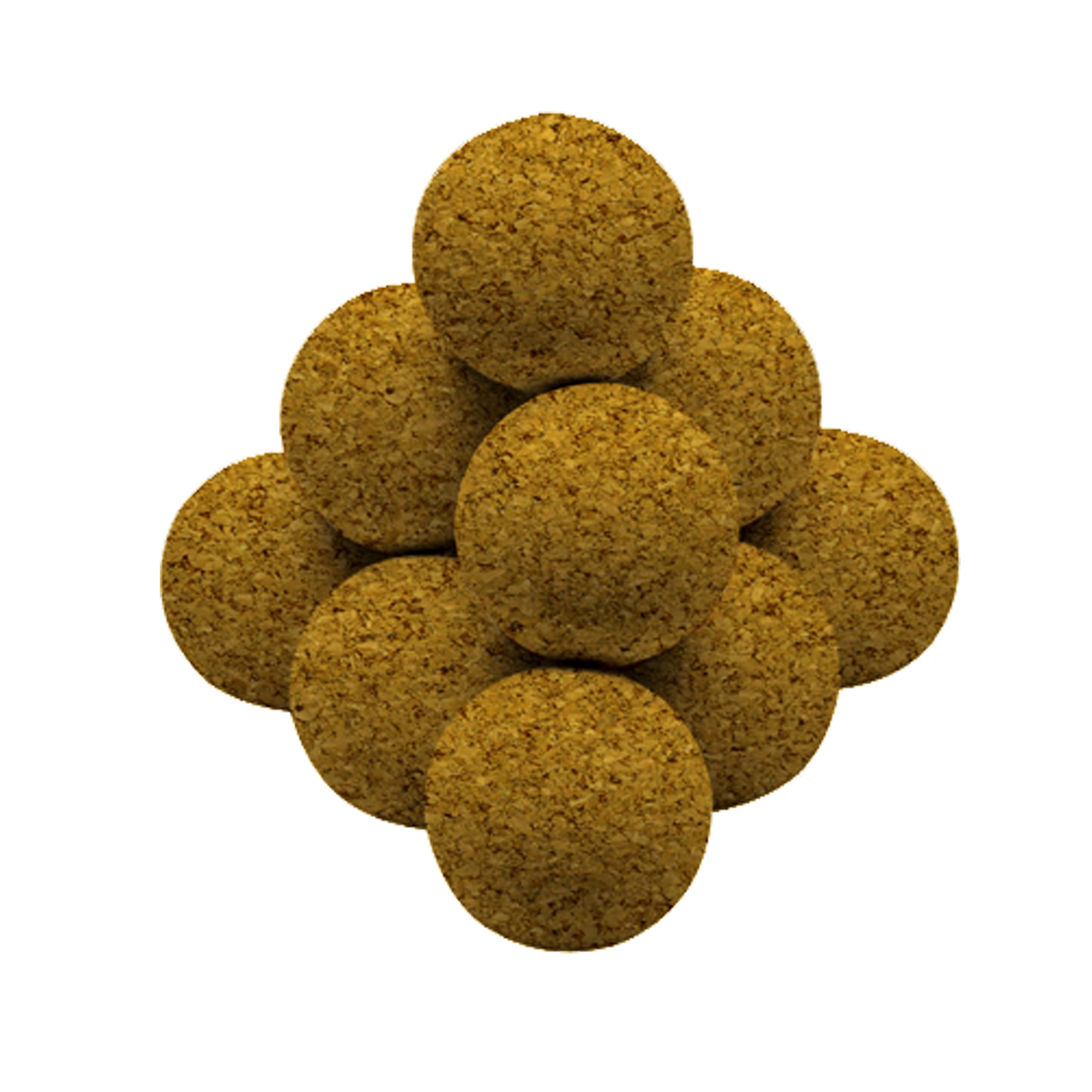 Lot de 11 balles en liège brut Missi