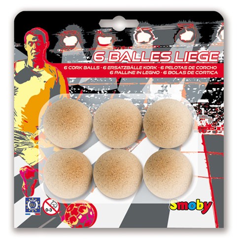 Balles De Baby-foot En Liège Naturel - Diamètre 36 Mm - Lot De 1, 6 Ou 12 Balles - Réduit Le Bruit, Protecteur Pour Tables - Pour Baby-foot Classique