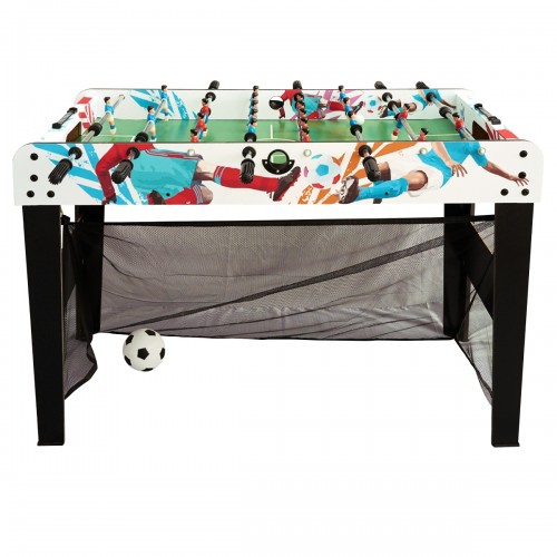 Baby-foot Adulte Scudetto - Table De Jeu En Bois Clair - 156,3x76,5x89,5 Cm - Barres Télescopiques - Sans Monnayeur